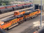 BNSF MP15DC switcher Northtown Mpls Mn yard July 2023